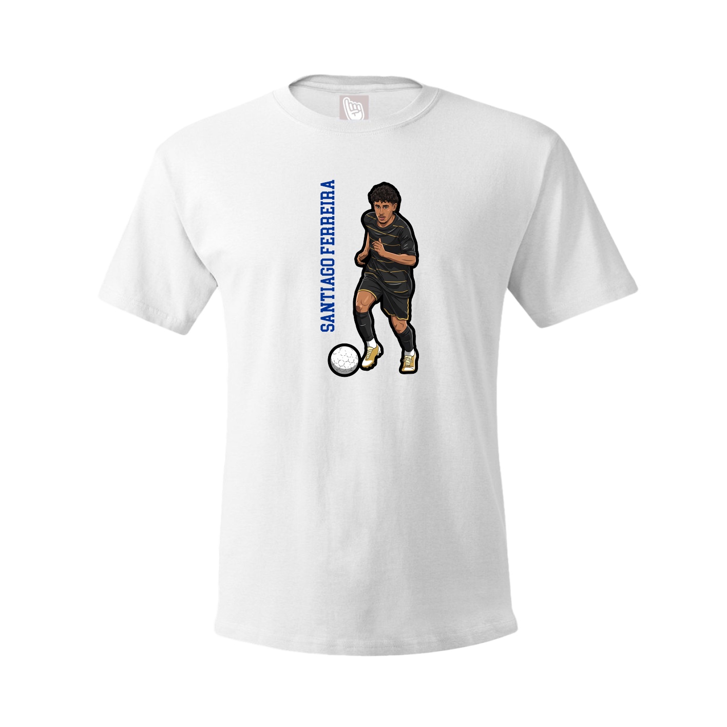 Tee — Name Vertical in White