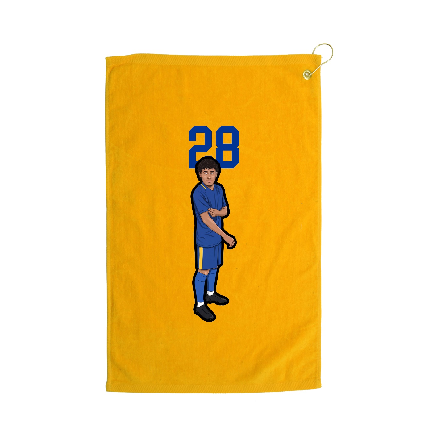 Golf Towel — Number Top in Gold
