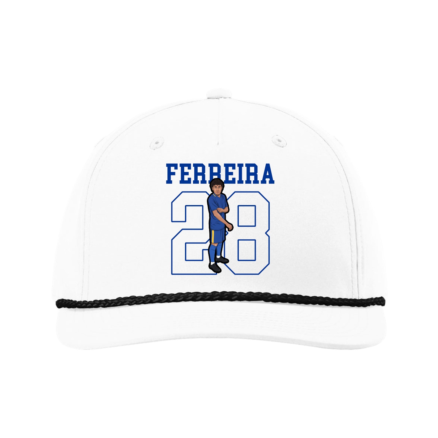 Five-Panel Classic Rope Cap — Shirsey in White