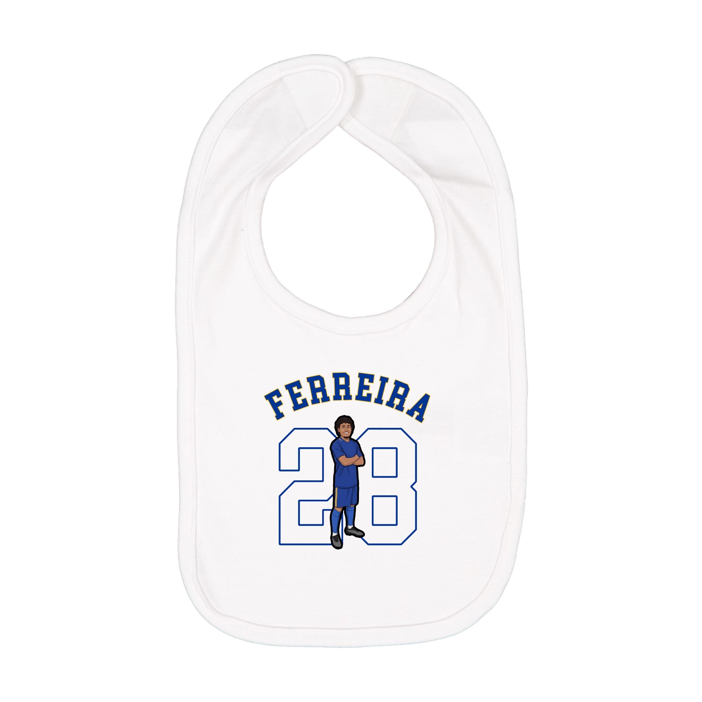 Infant Bib — Shirsey Arch in White
