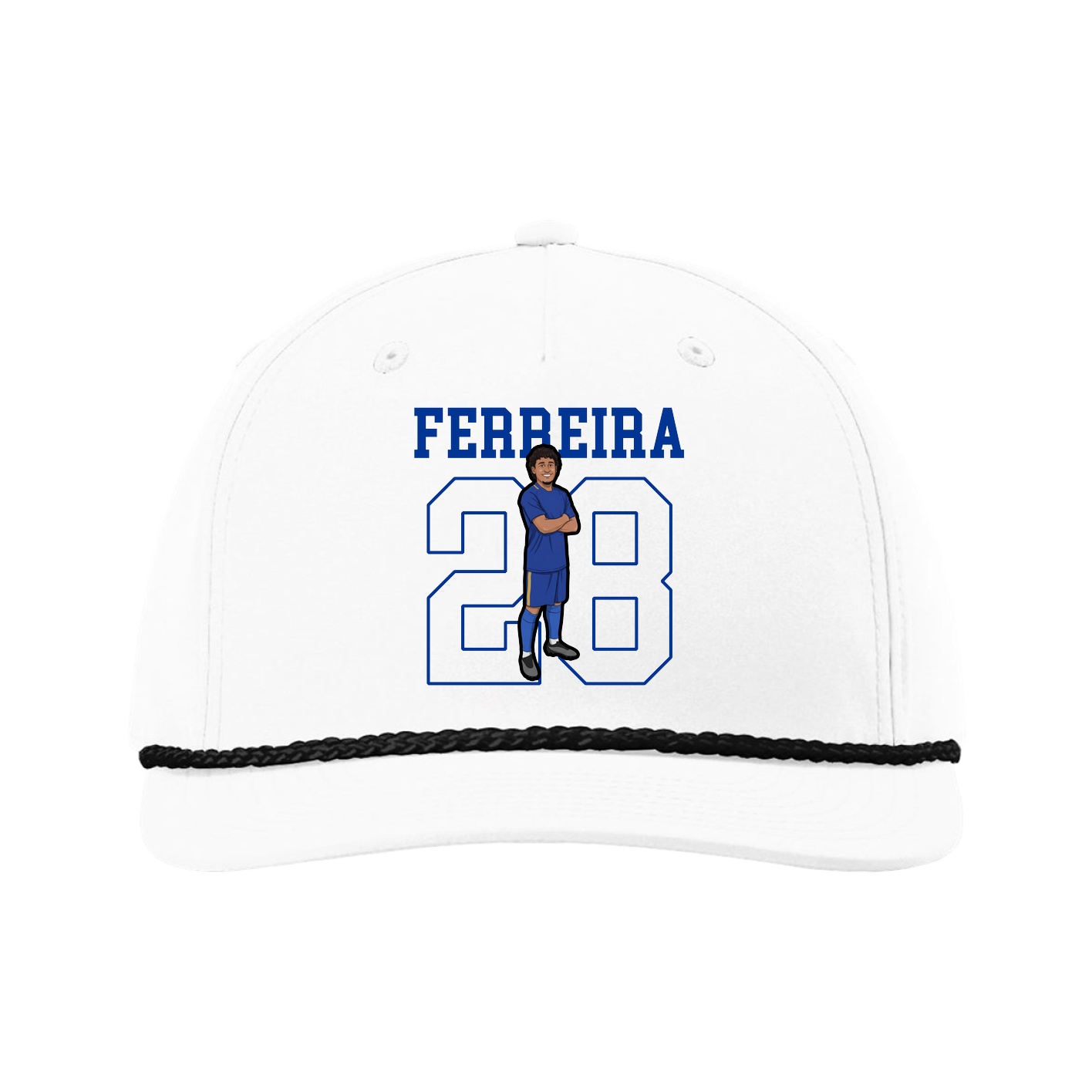 Five-Panel Classic Rope Cap — Shirsey in White