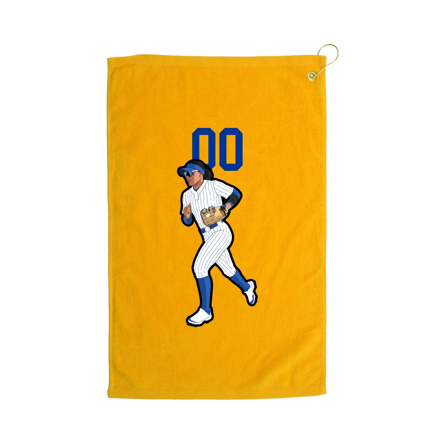 Golf Towel — Number Top in Gold
