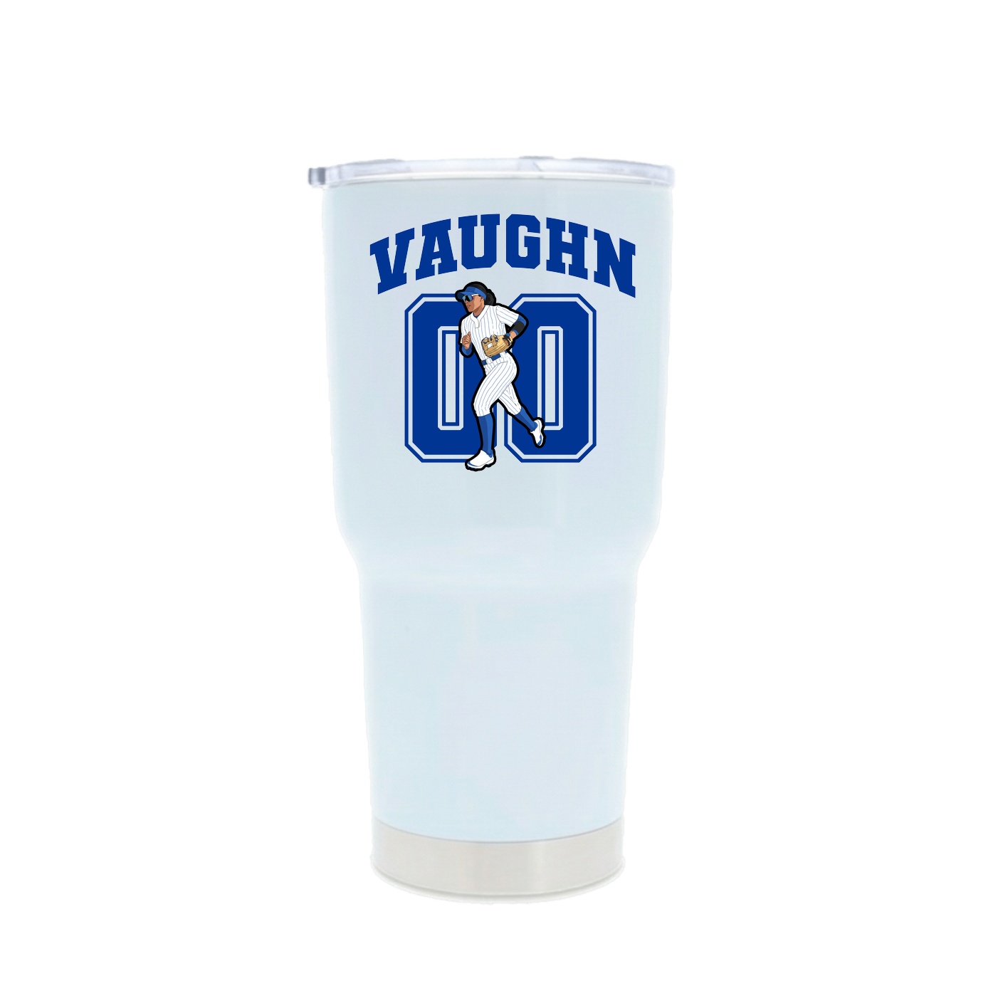 30oz Stainless Steel Tumbler — Number in White