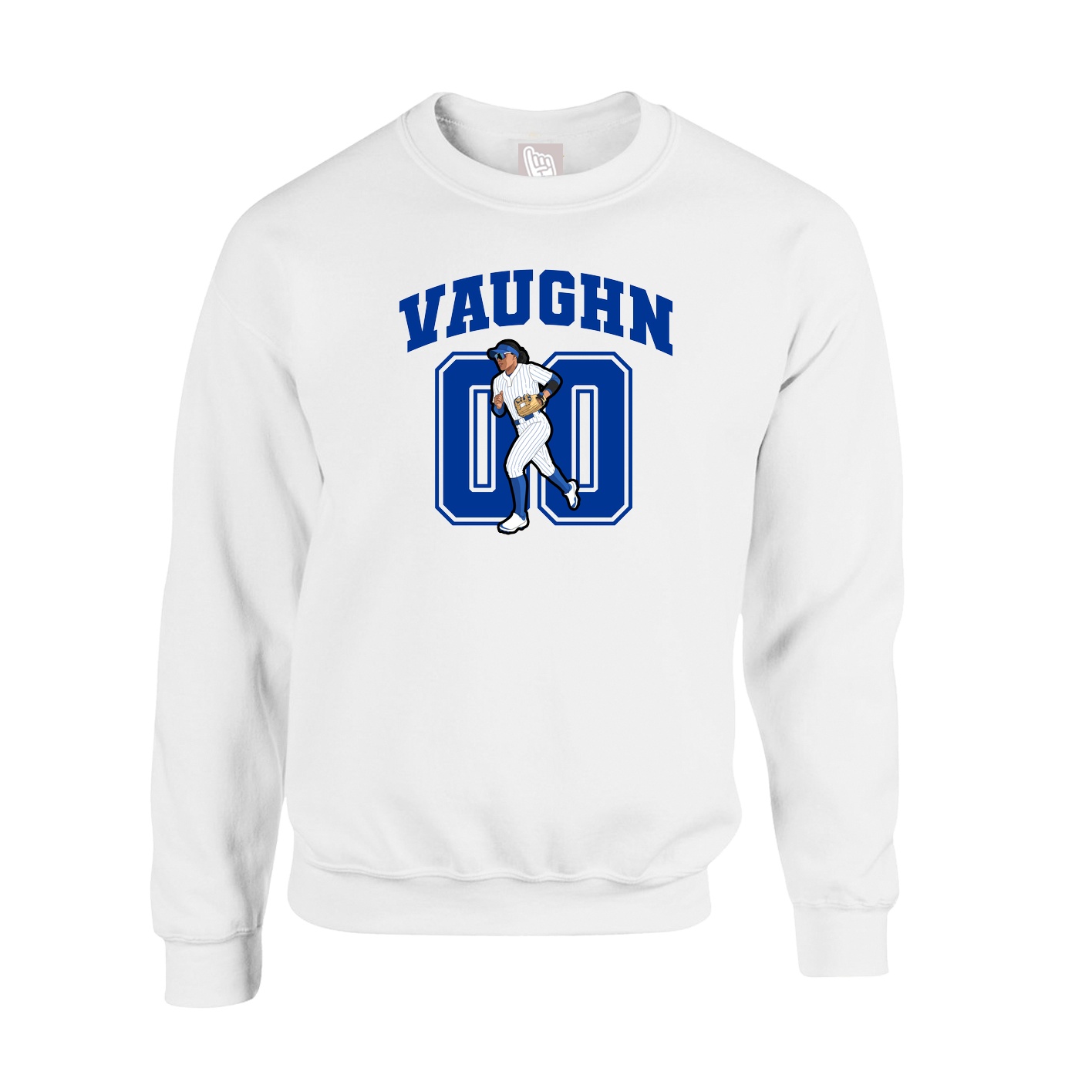 Fleece Crew — Number in White