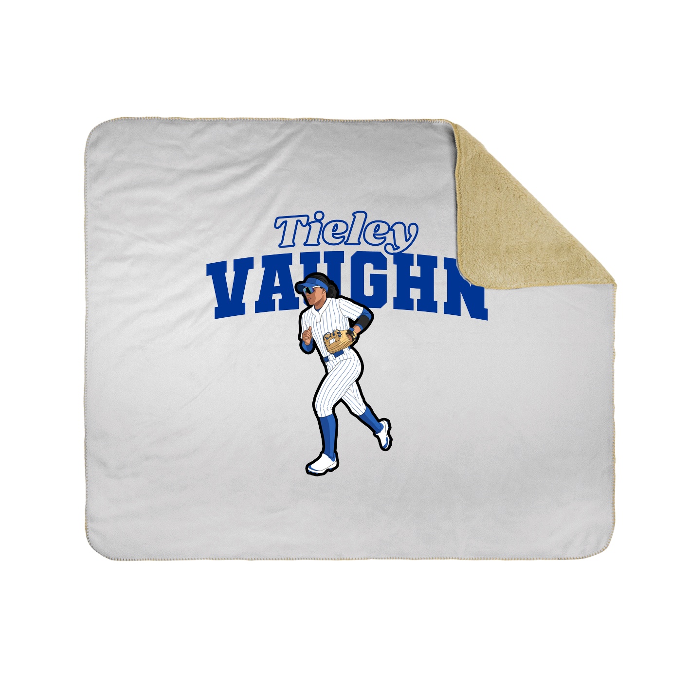 Throw Blanket — Name Arch in White