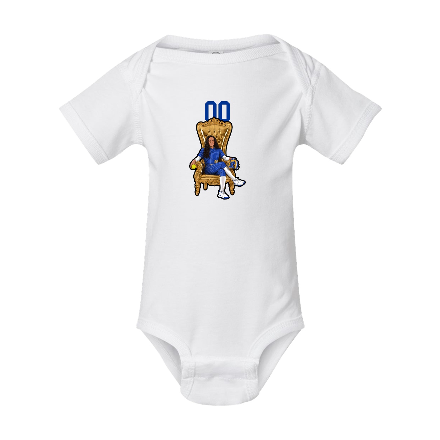 Baby Onesie — Number Top in White