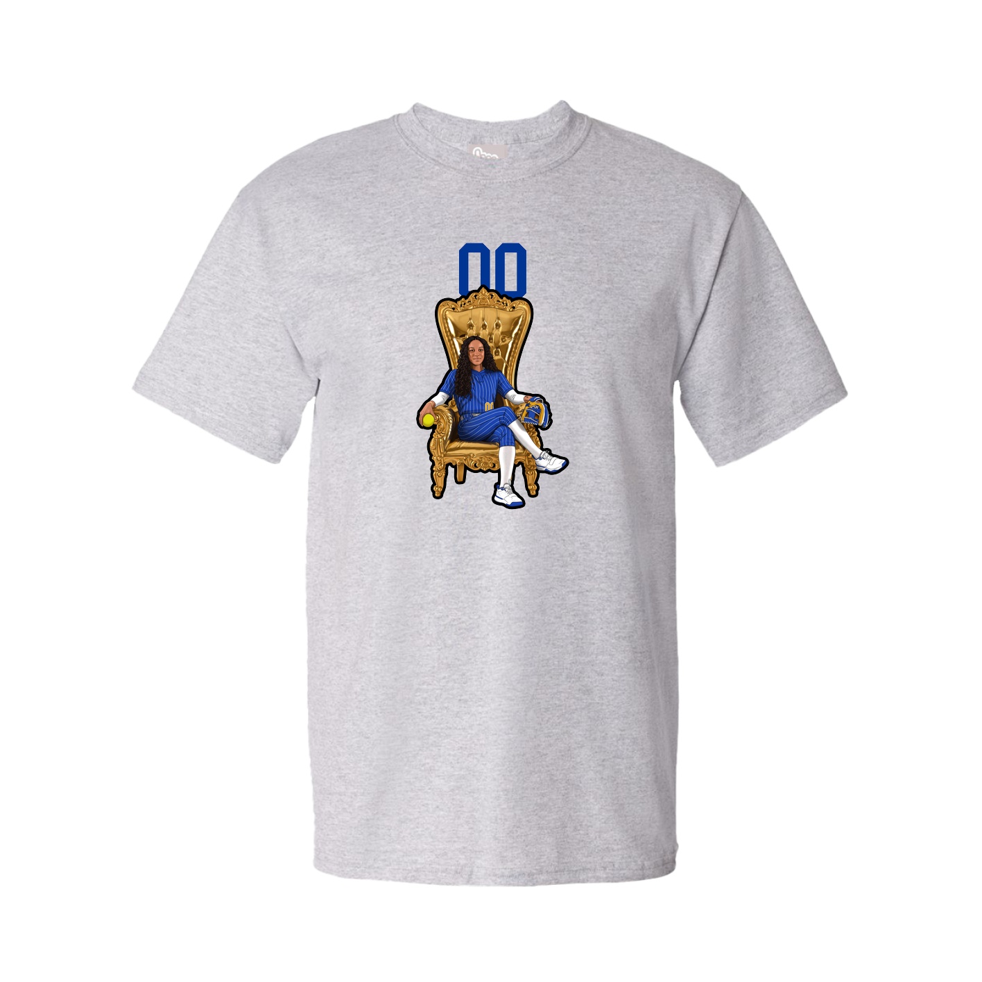 Youth Tee — Number Top in Grey