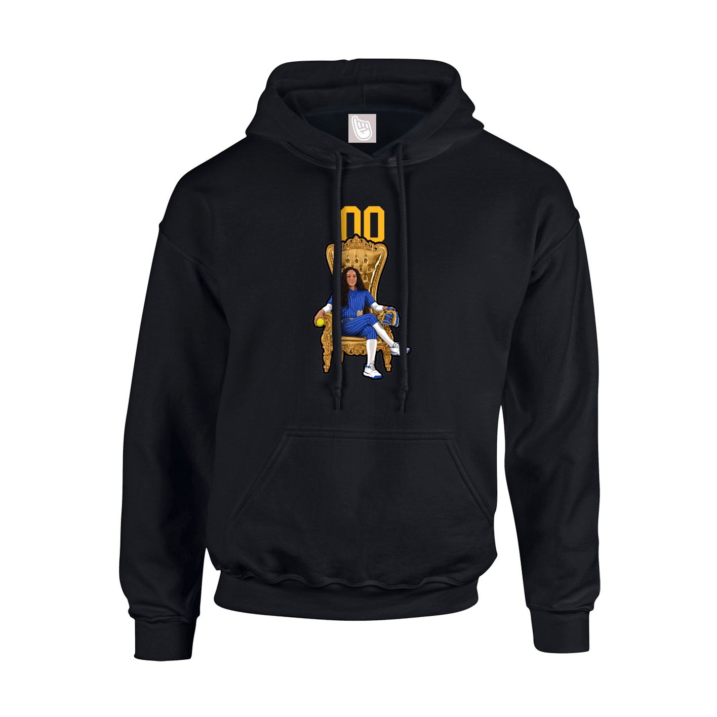 Youth Hoodie — Number Top in Black