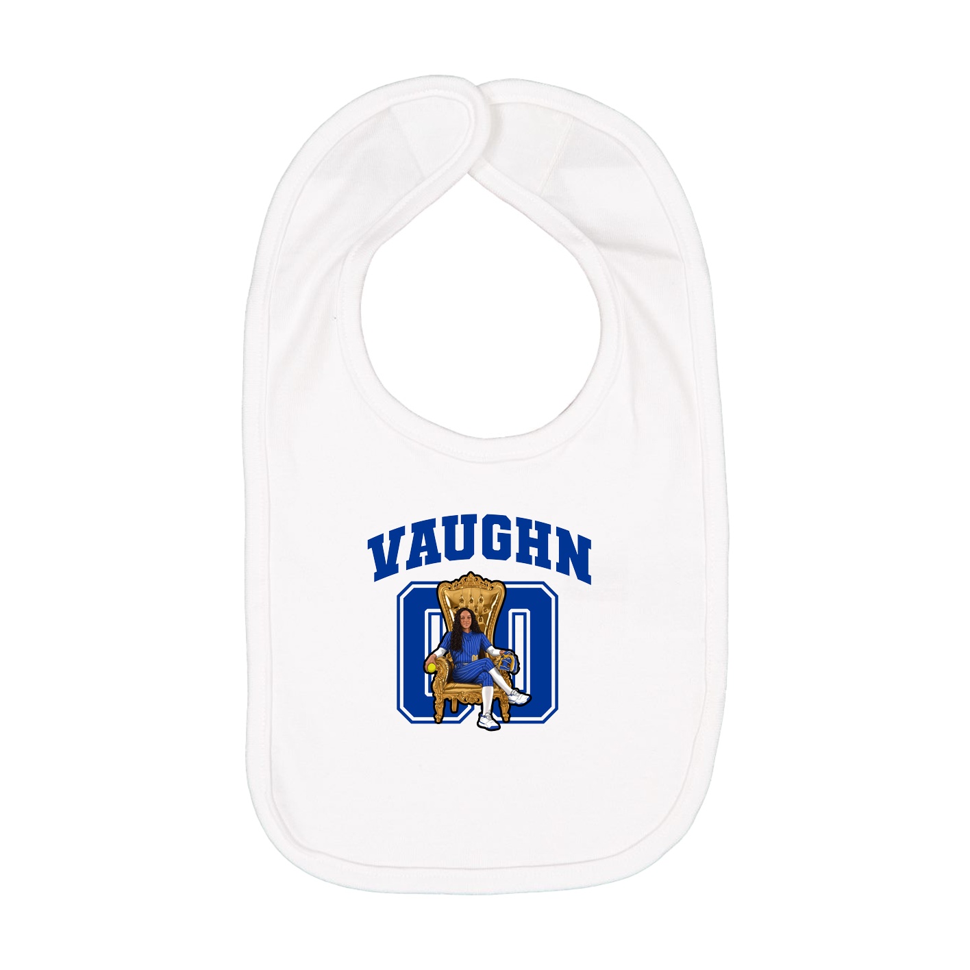 Infant Bib — Number in White