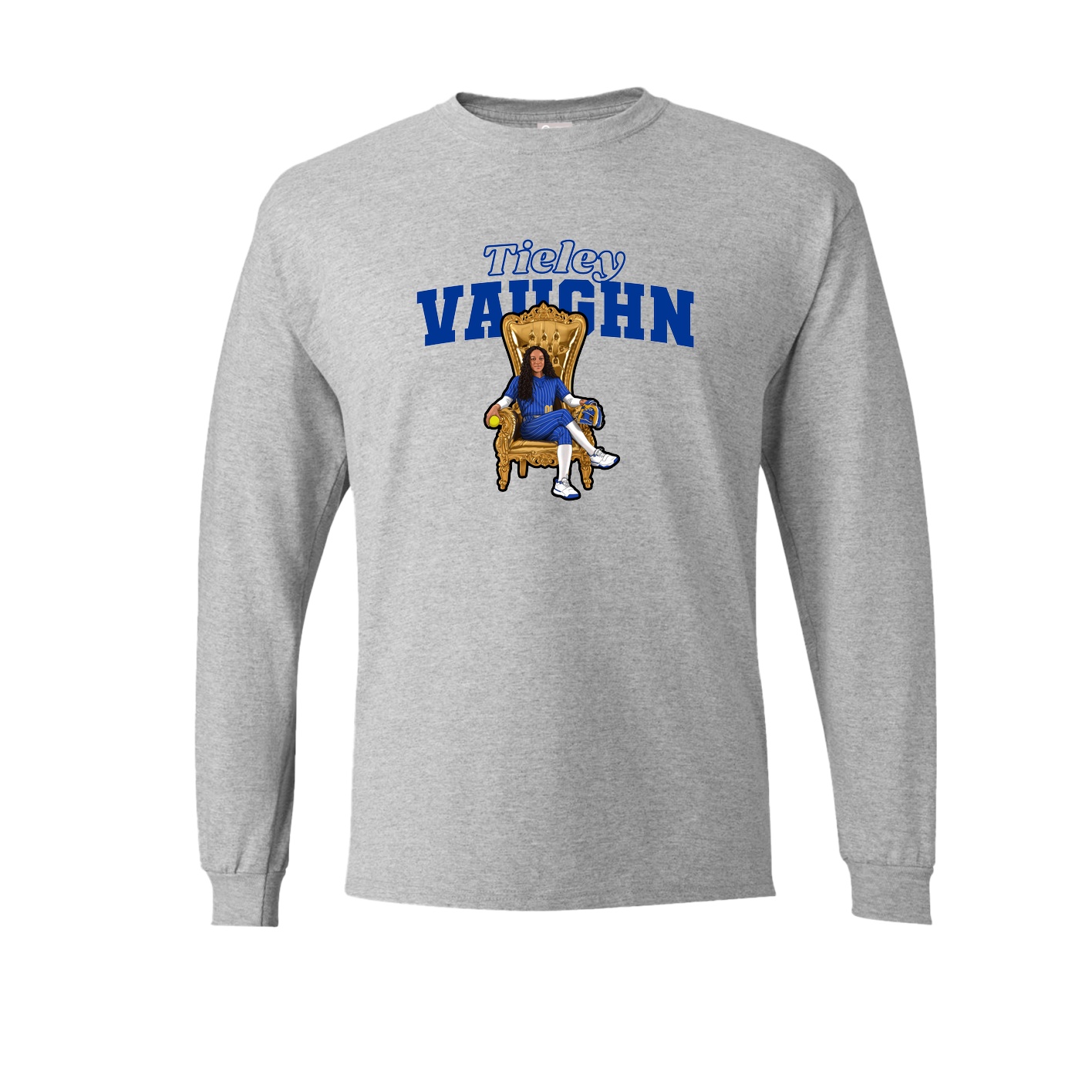 Long Sleeve Tee — Name Arch in Grey