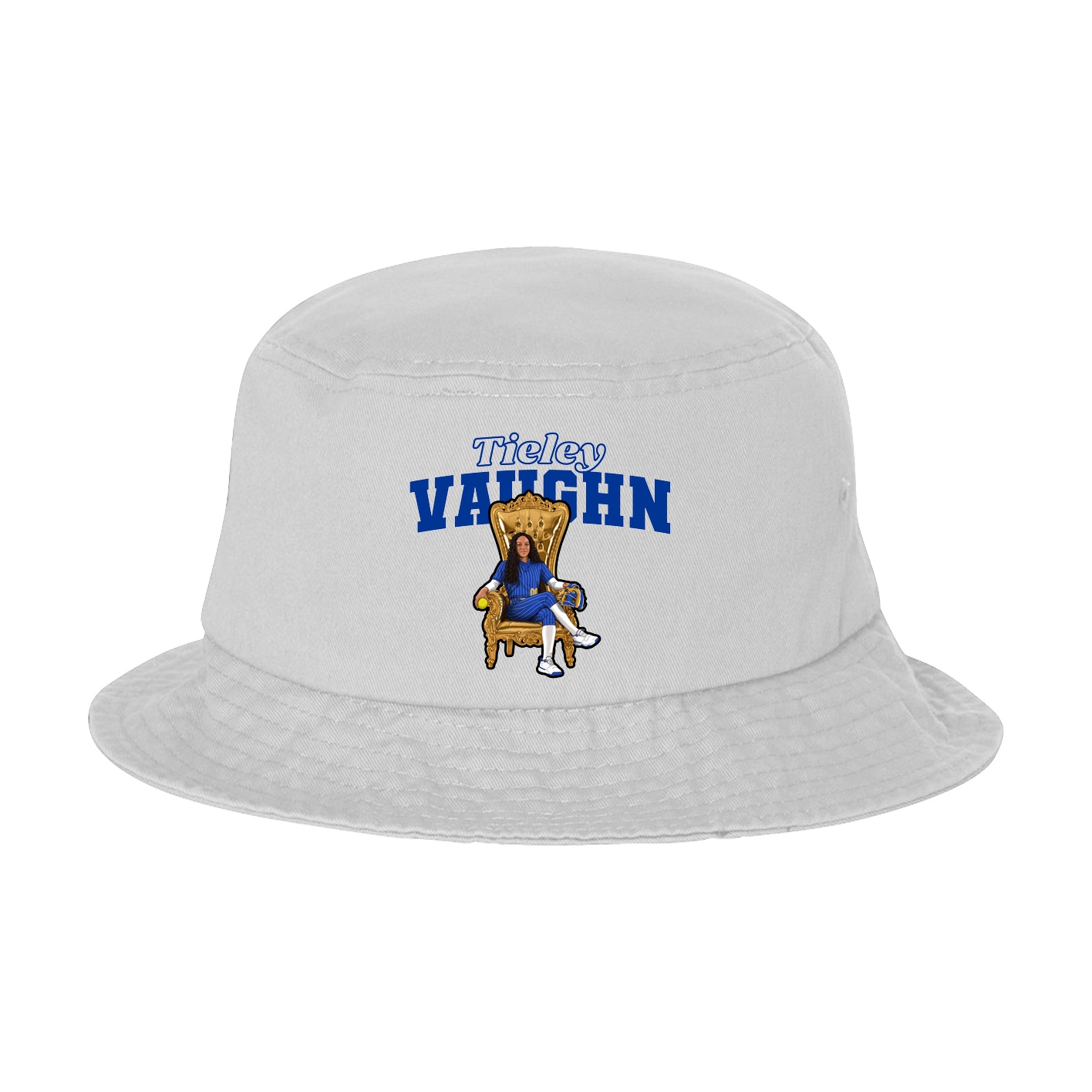 Bucket Cap — Name Arch in White