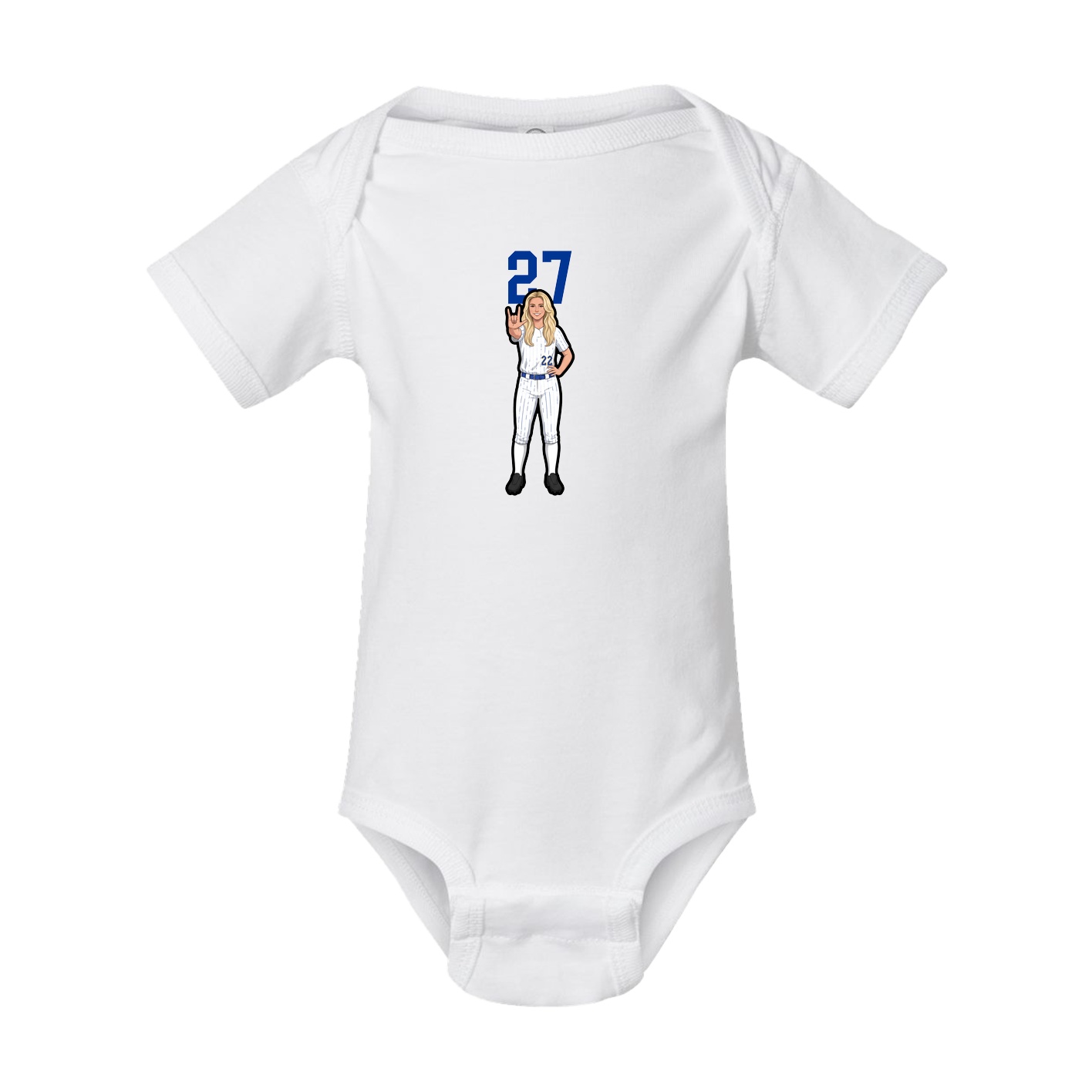 Baby Onesie — Number Top in White