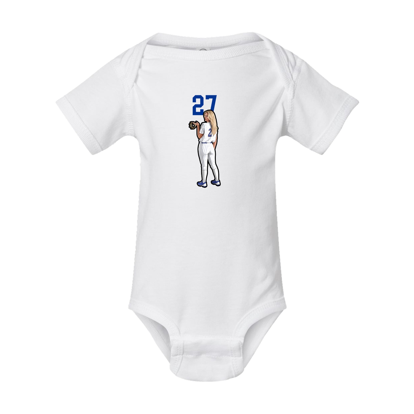 Baby Onesie — Number Top in White