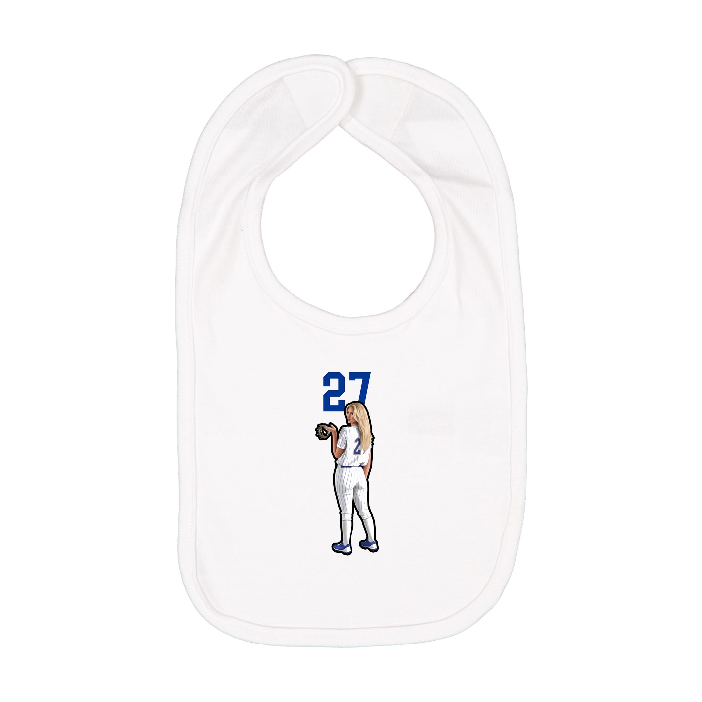 Infant Bib — Number Top in White