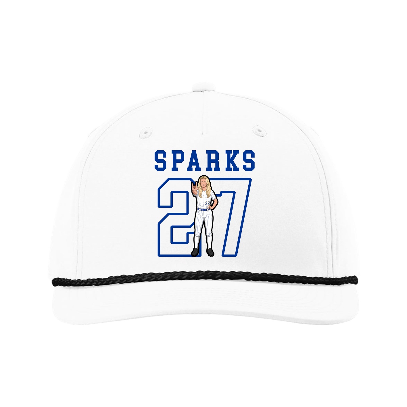 Five-Panel Classic Rope Cap — Shirsey in White
