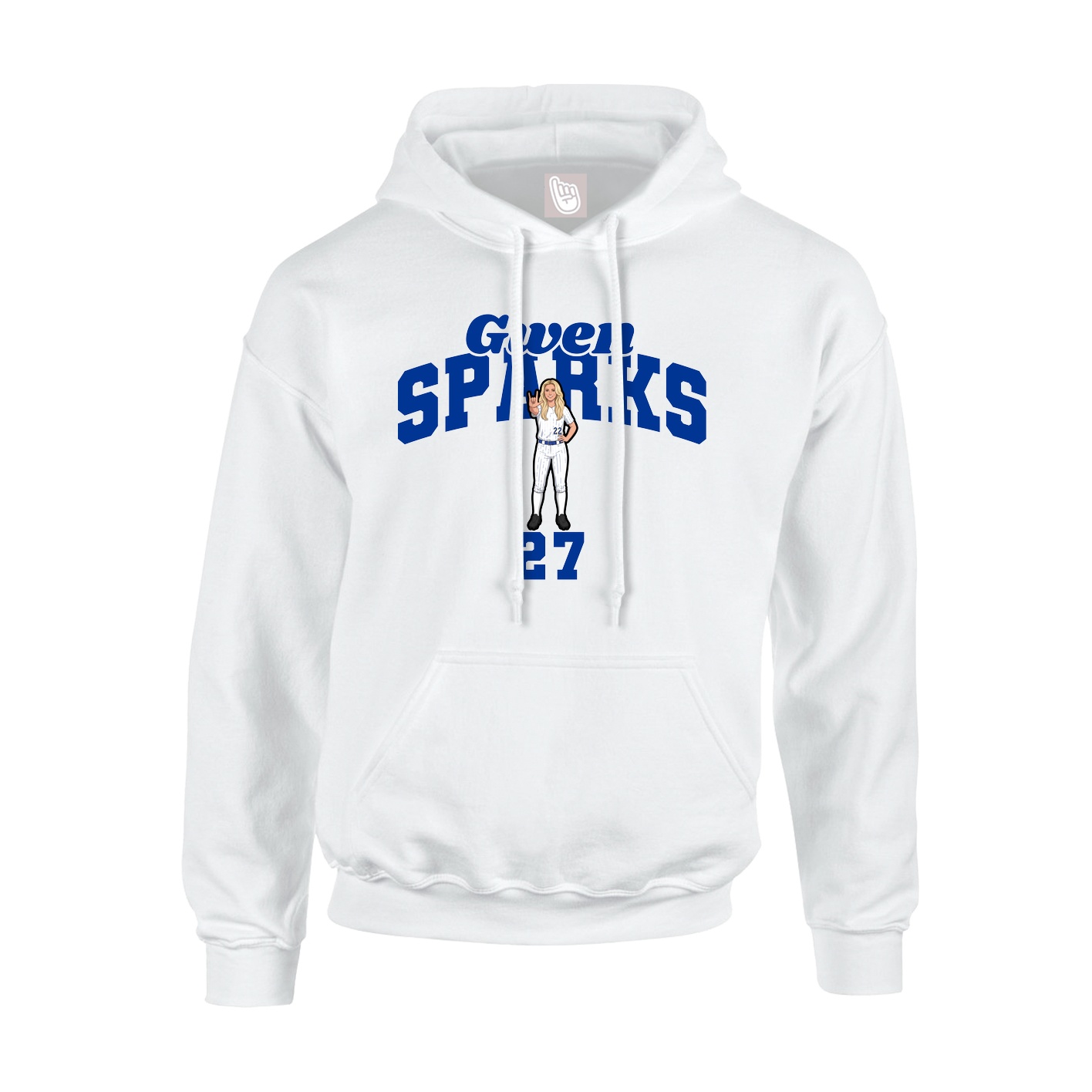 Youth Hoodie — Signature Arch in White