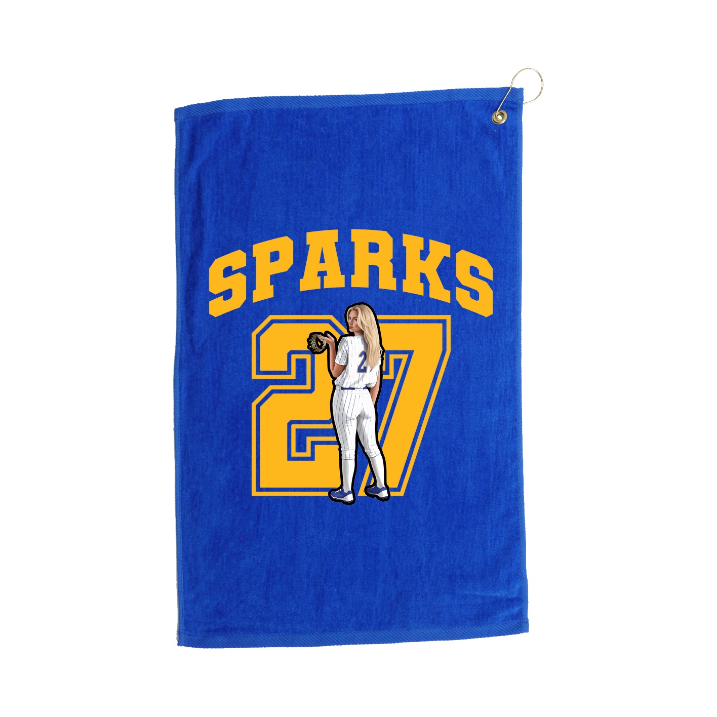 Golf Towel — Number in Royal