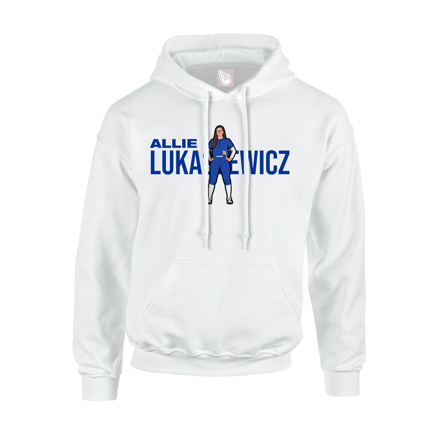 Youth Hoodie — Player Name in White