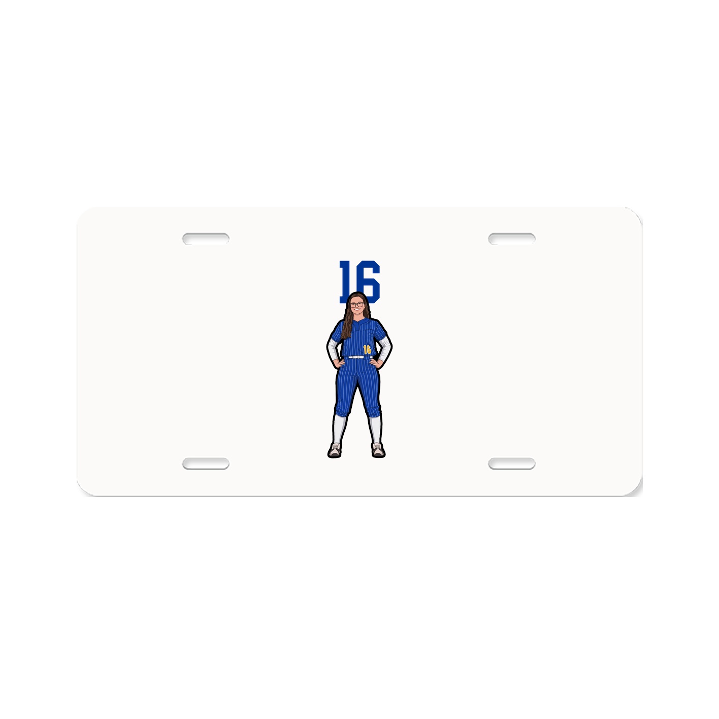 License Plate — Number Top in Classic