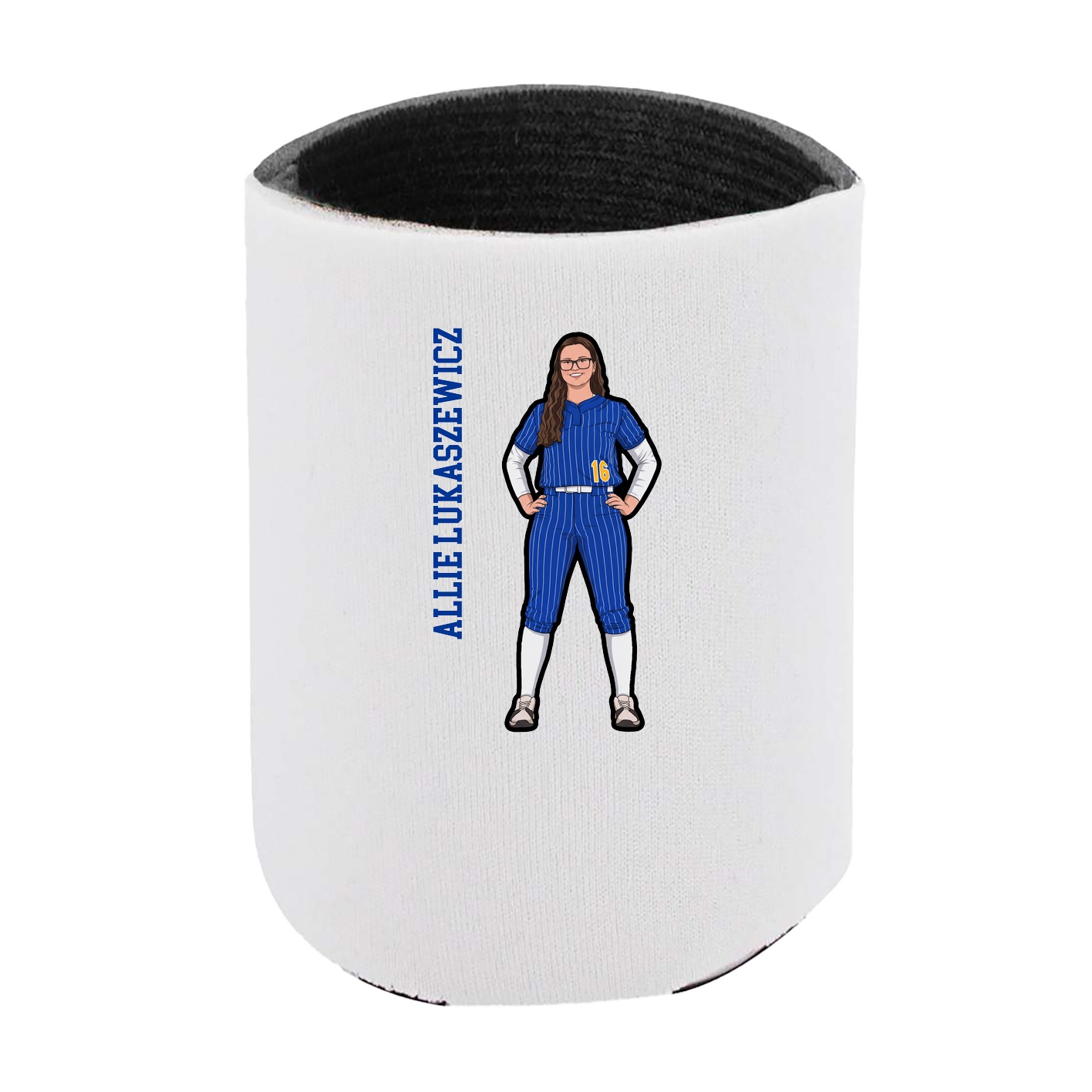 Can Holder — Name Vertical in White
