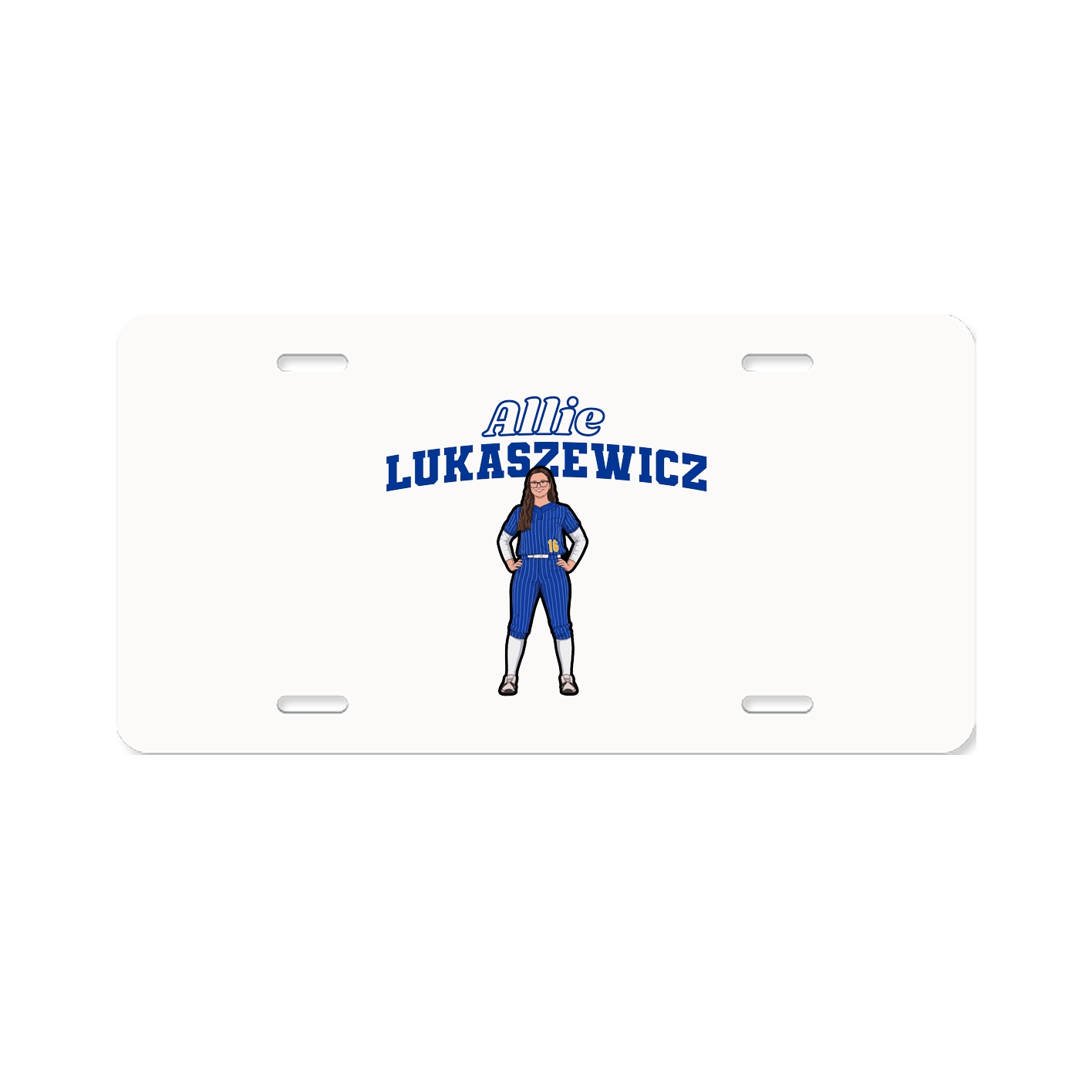 License Plate — Name Arch in Classic