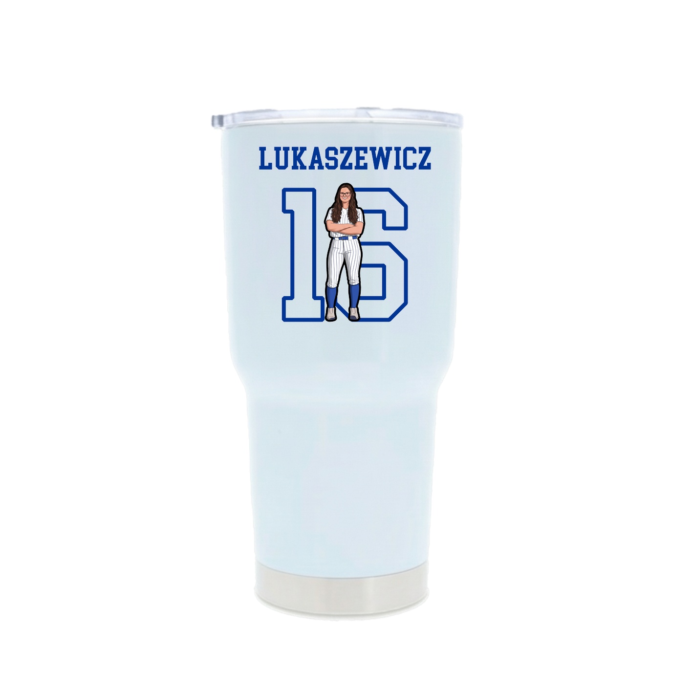 30oz Stainless Steel Tumbler — Shirsey in White