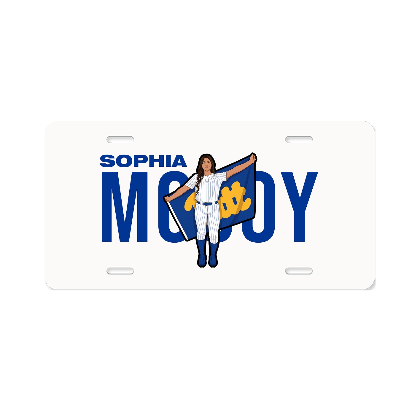 License Plate — Player Name in Classic
