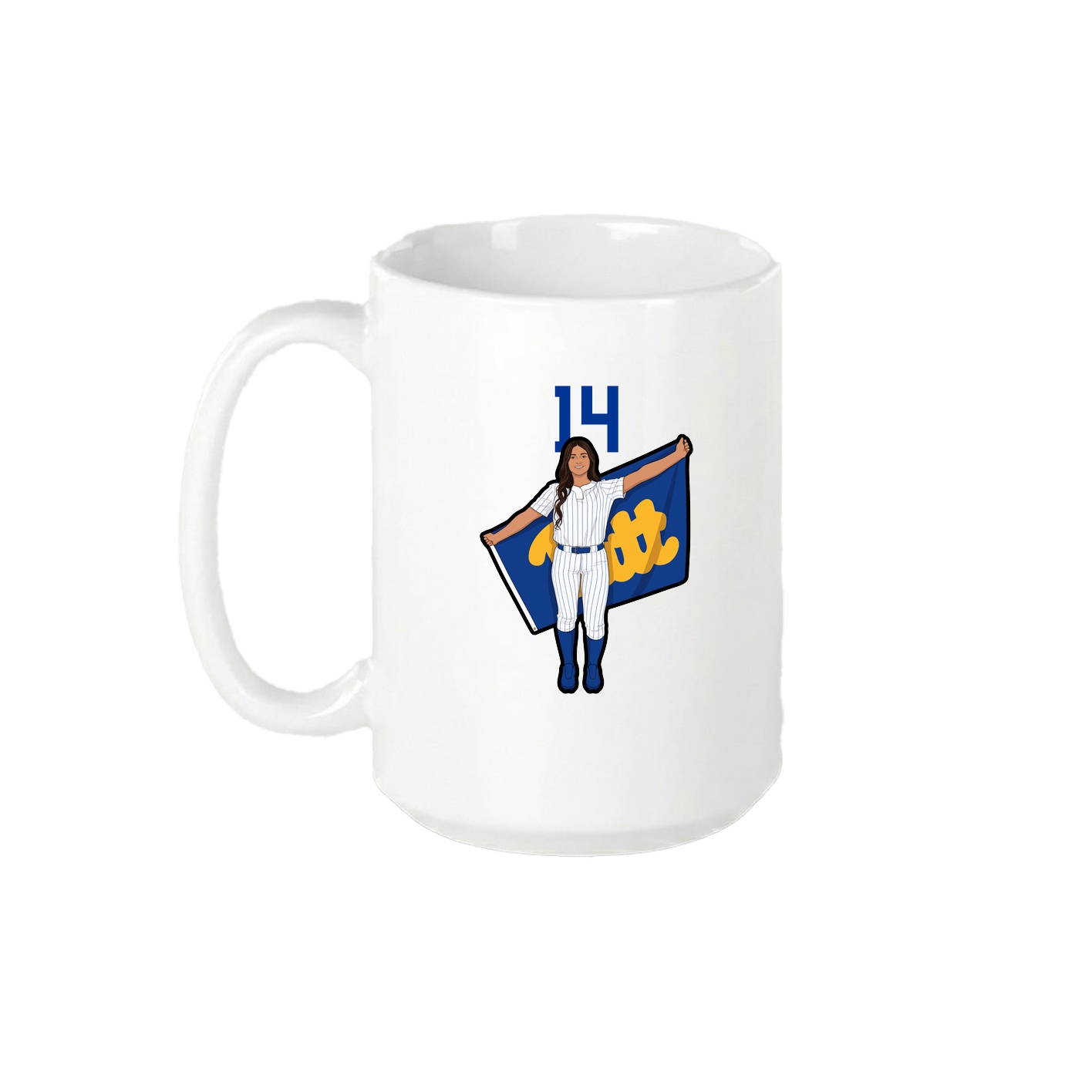 15oz Coffee Mug — Number Top in White