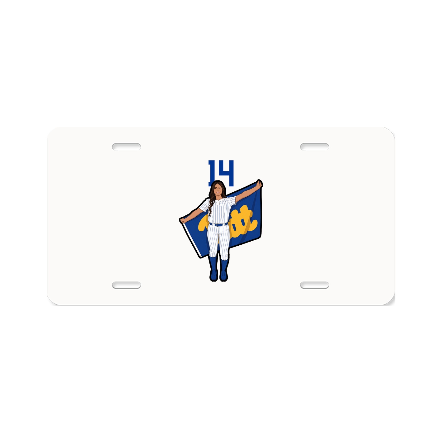 License Plate — Number Top in Classic