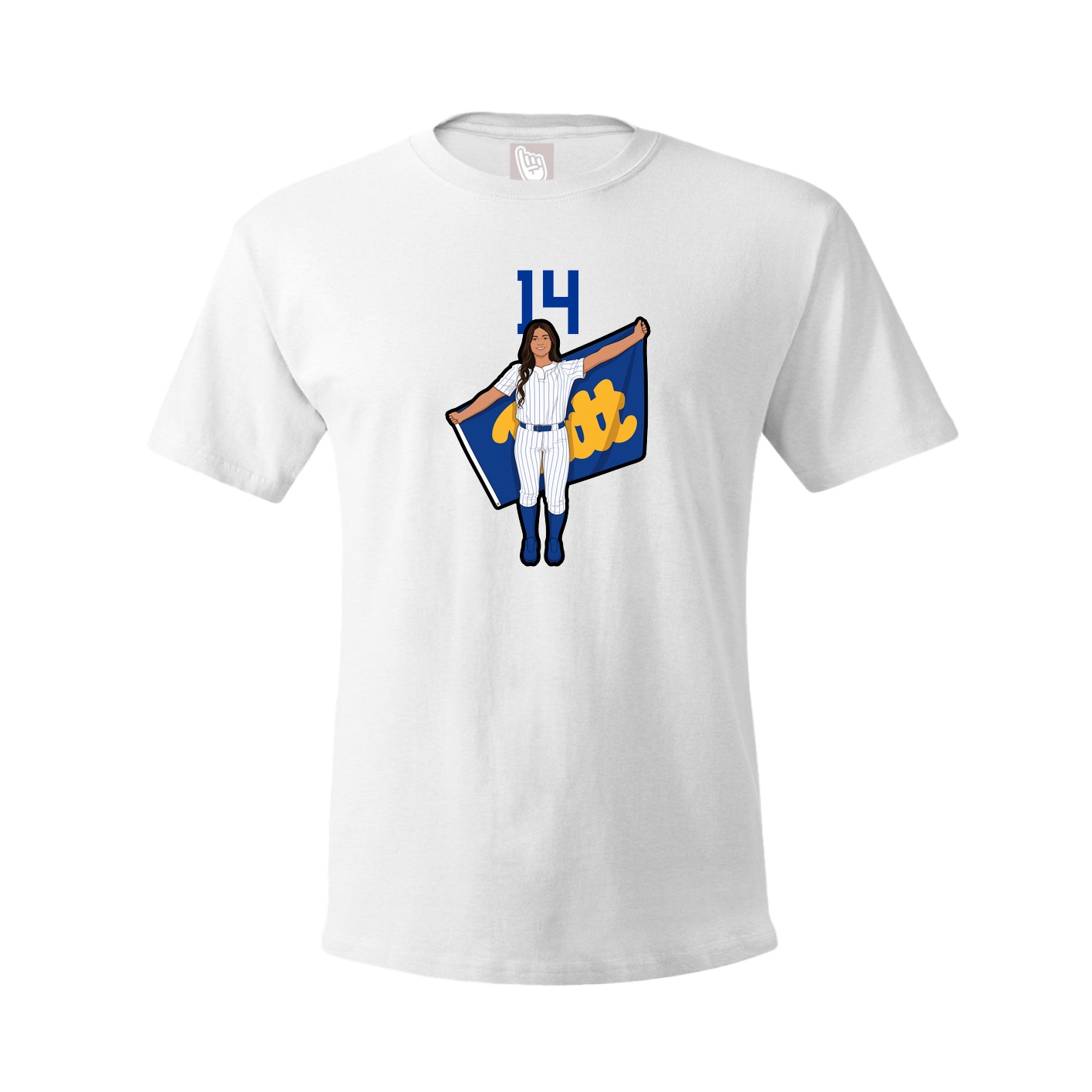 Youth Tee — Number Top in White