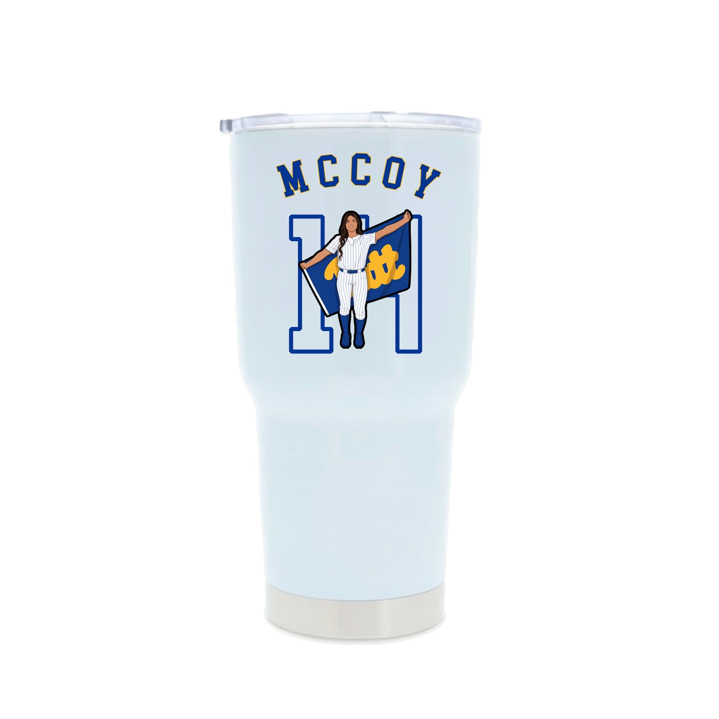 30oz Stainless Steel Tumbler — Shirsey Arch in White