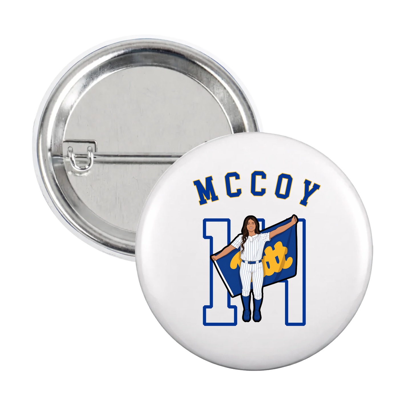 Game Day Button — Shirsey Arch in White