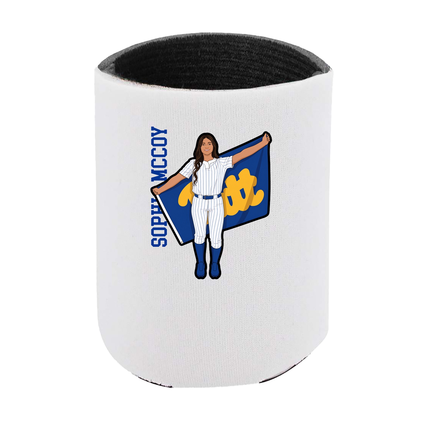Can Holder — Name Vertical in White