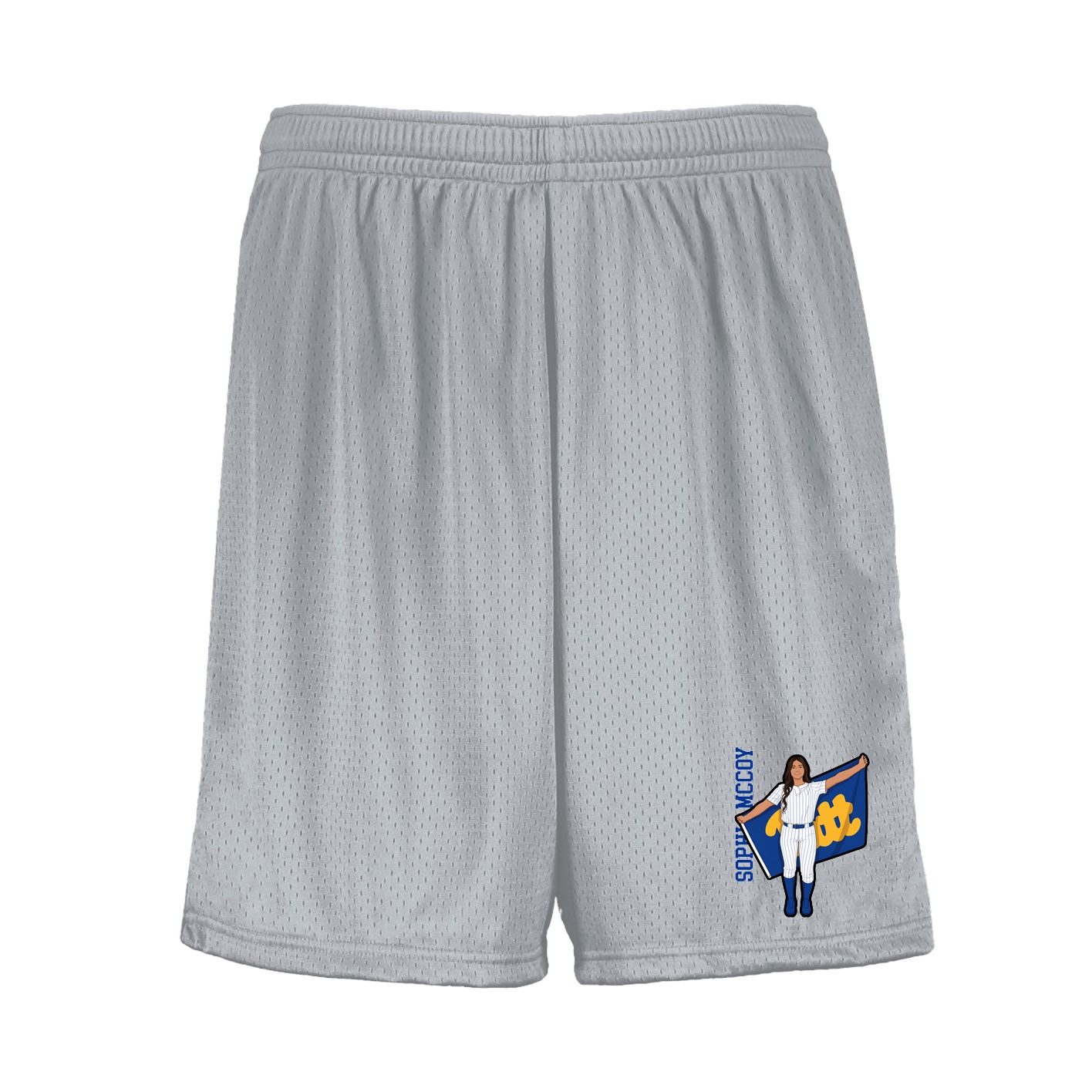 Shorts — Name Vertical in Silver