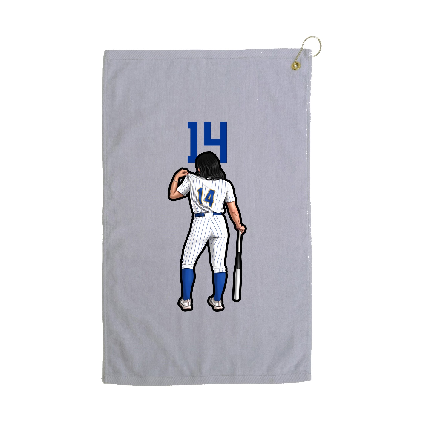 Golf Towel — Number Top in Grey