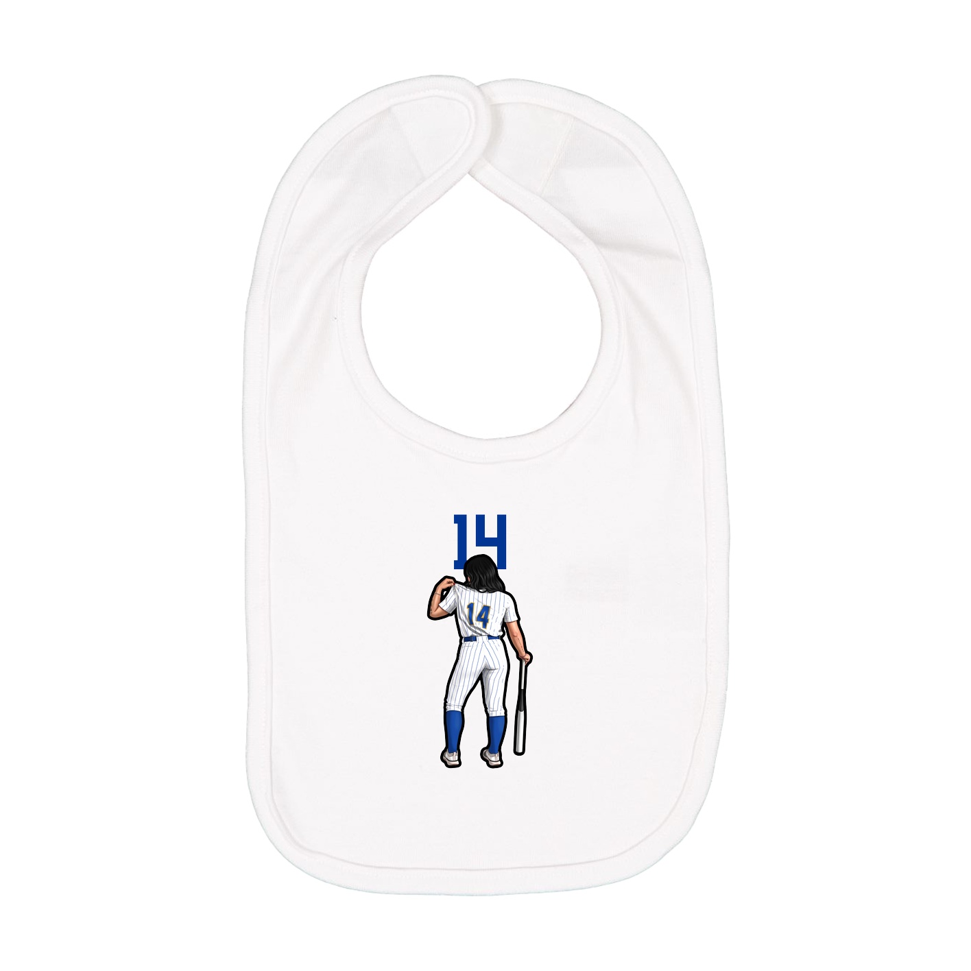 Infant Bib — Number Top in White