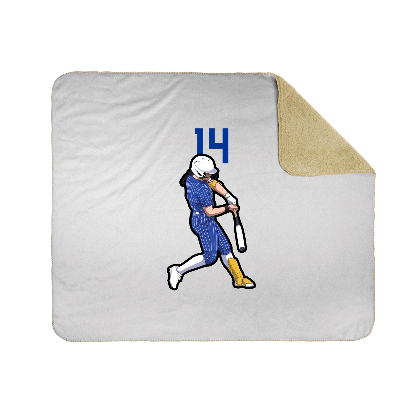 Throw Blanket — Number Top in White