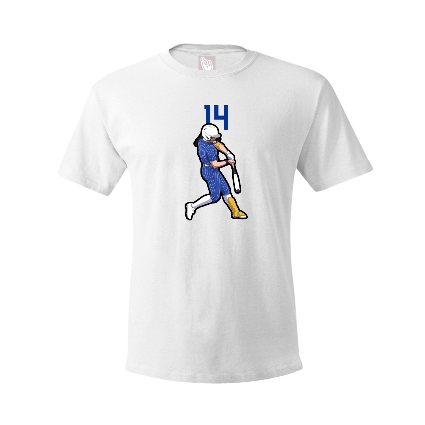 Youth Tee — Number Top in White