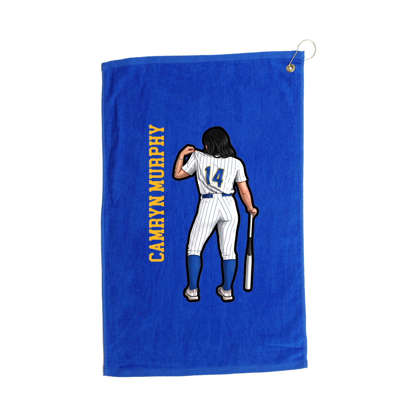 Golf Towel — Name Vertical in Royal
