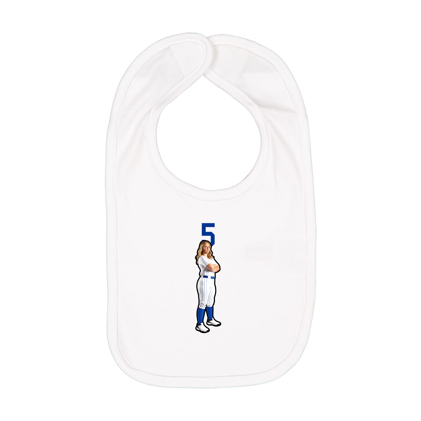 Infant Bib — Number Top in White