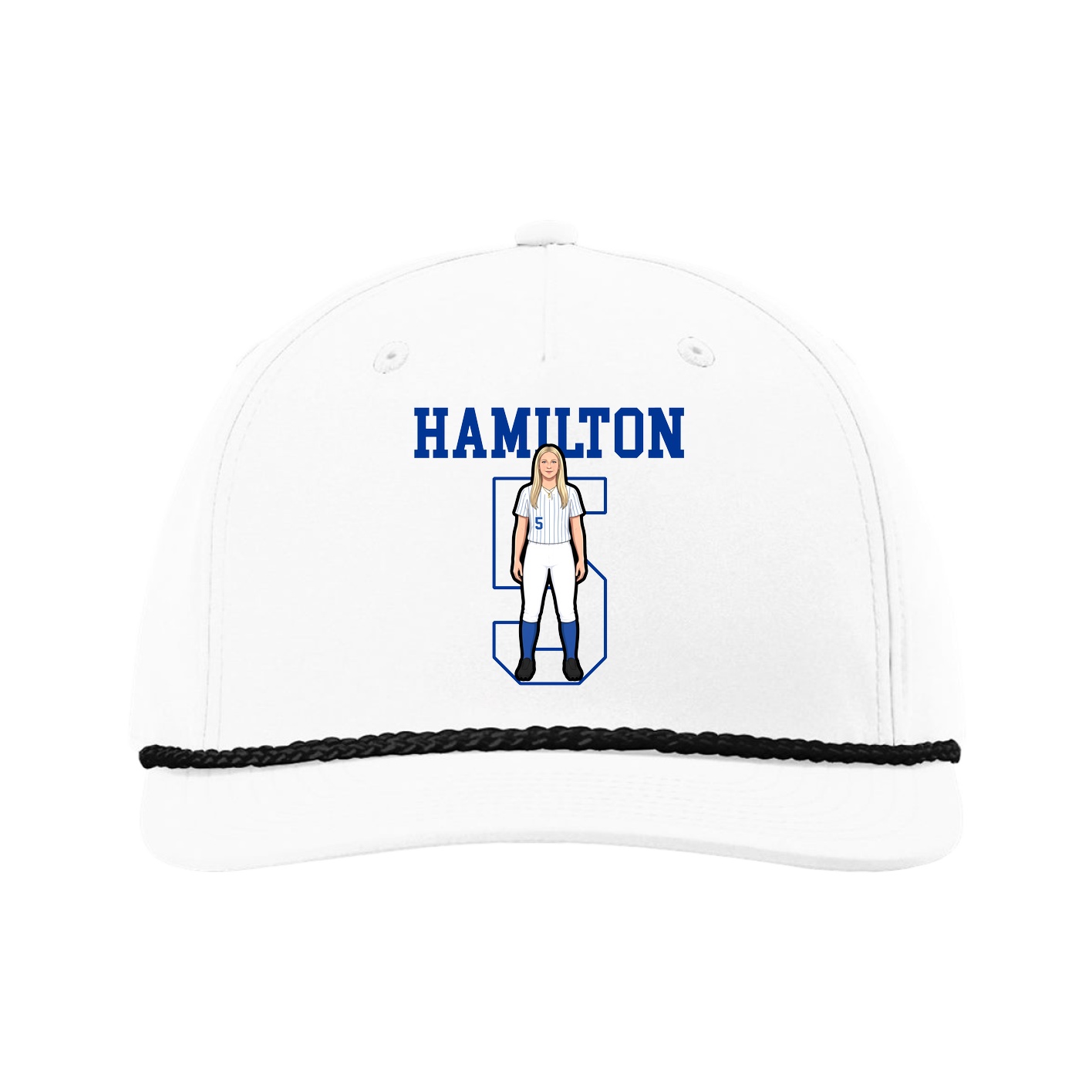 Five-Panel Classic Rope Cap — Shirsey in White