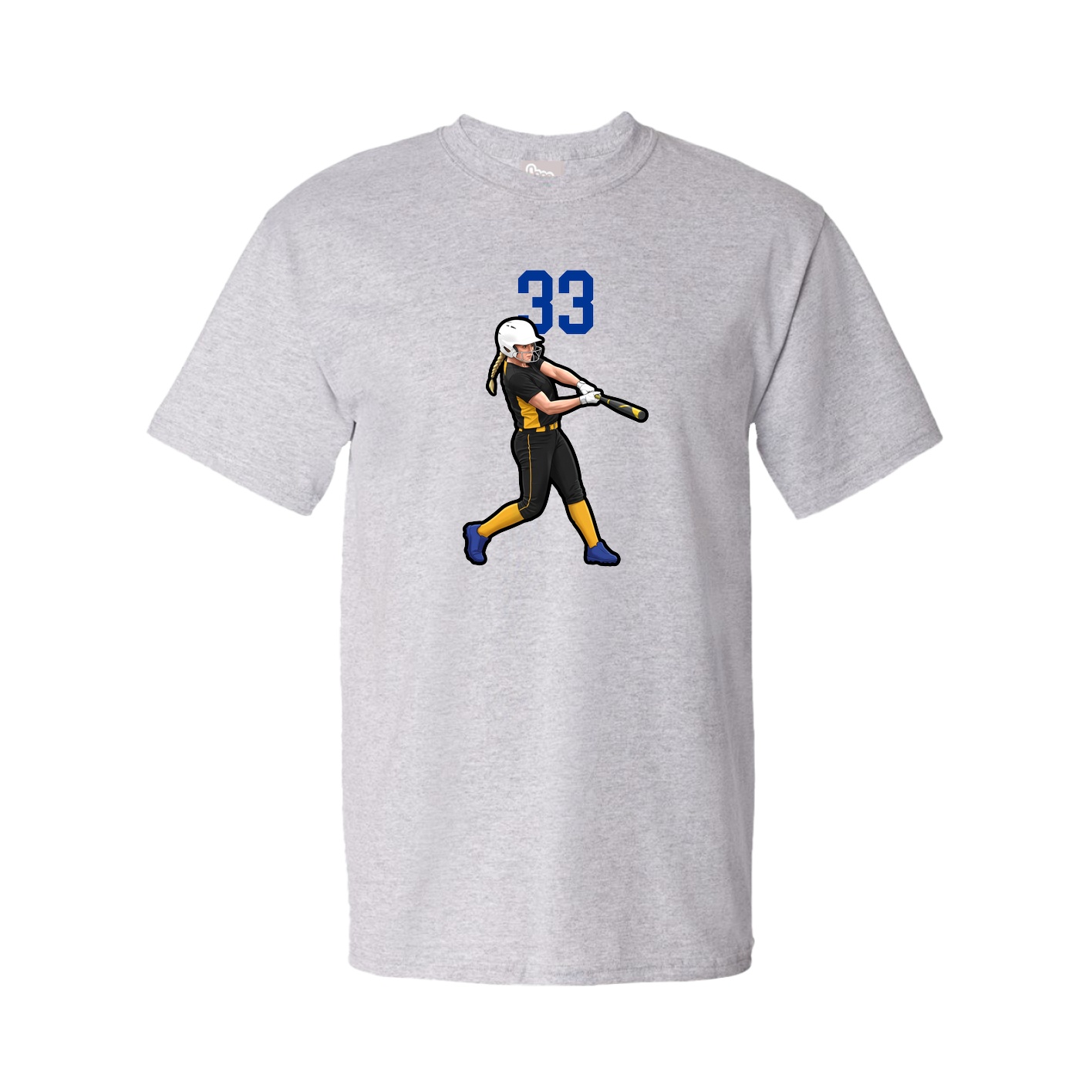 Youth Tee — Number Top in Grey