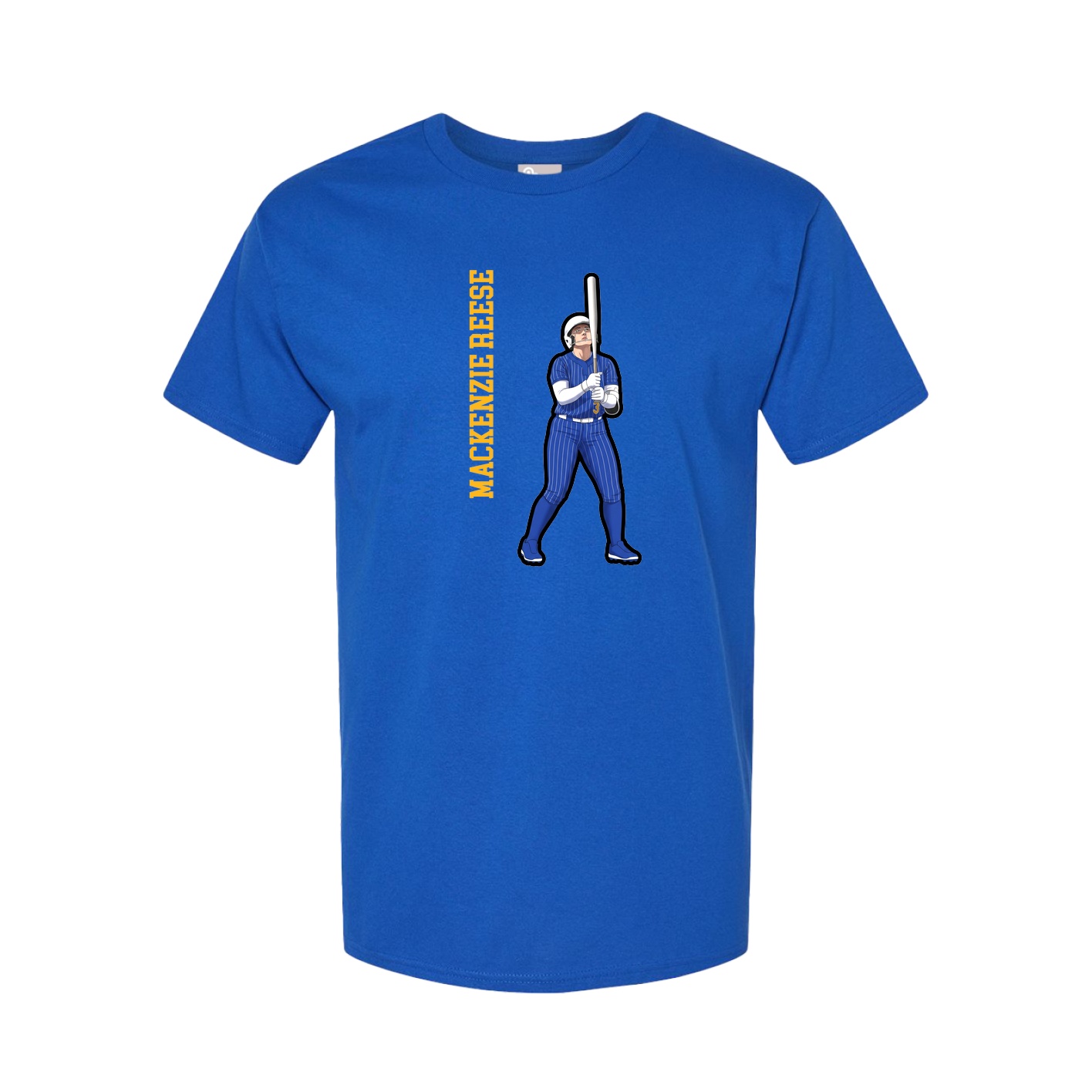 Youth Tee — Name Vertical in Royal