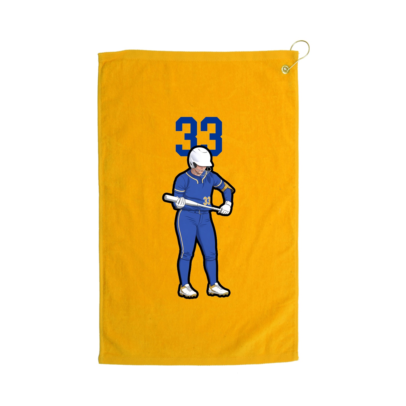 Golf Towel — Number Top in Gold