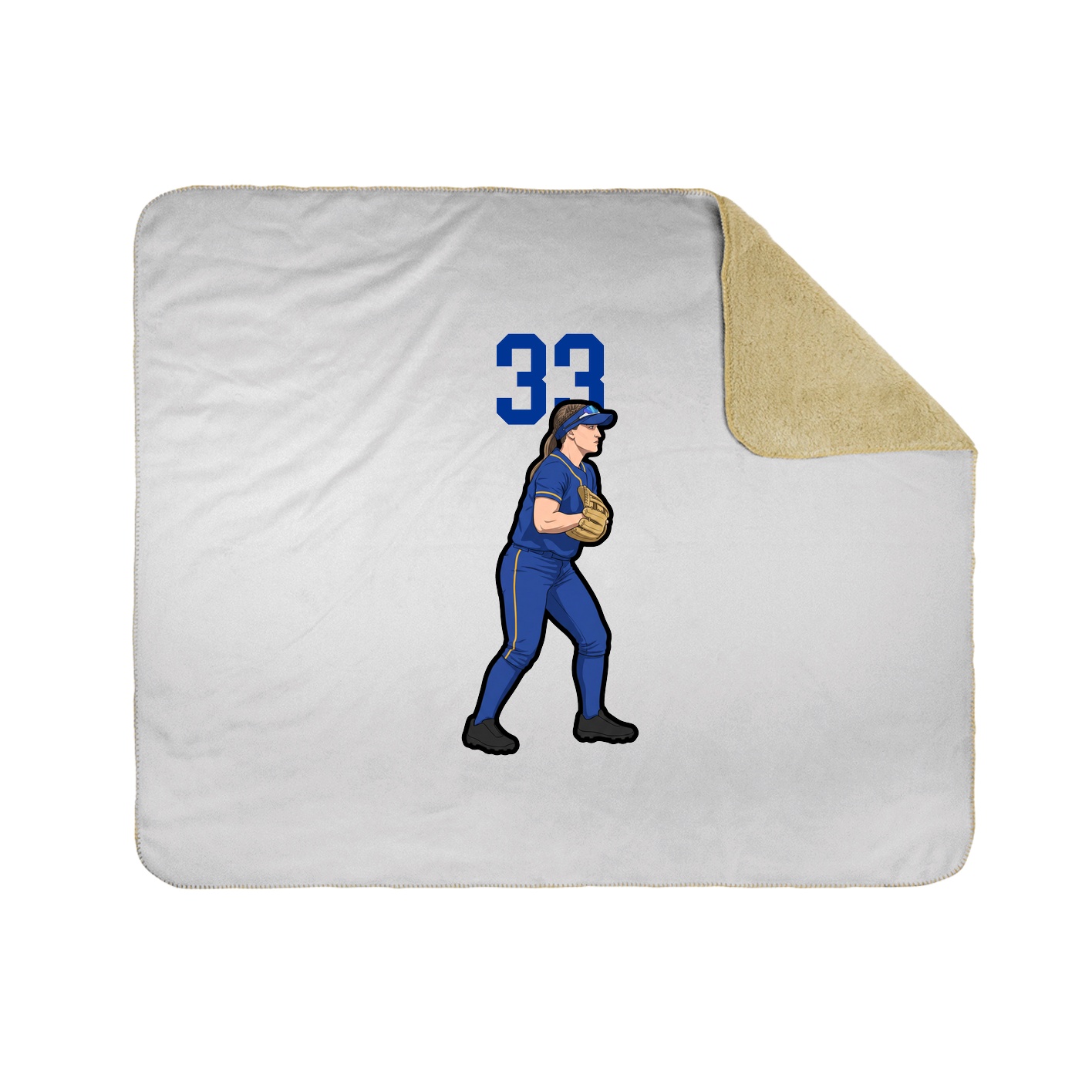 Throw Blanket — Number Top in White