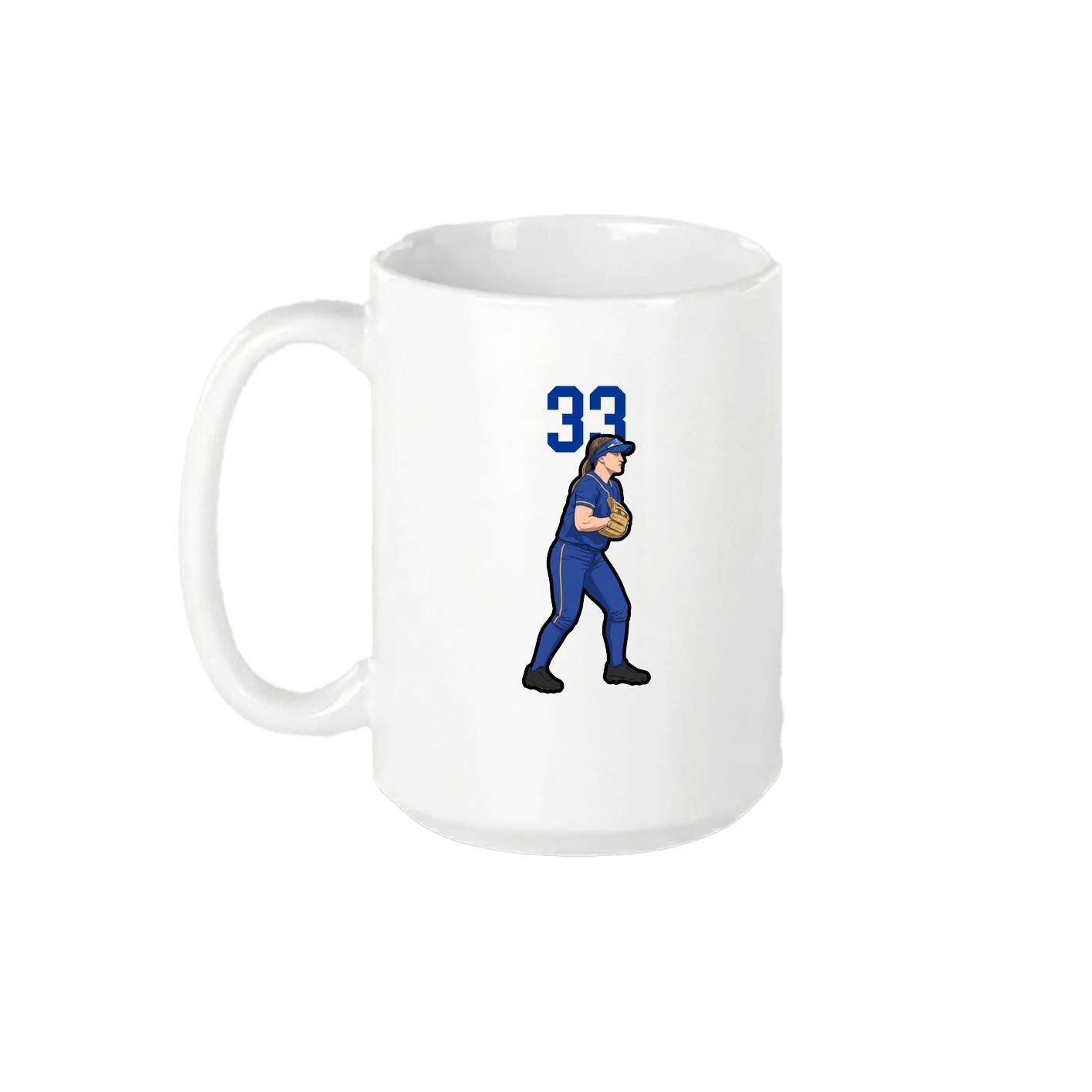 15oz Coffee Mug — Number Top in White