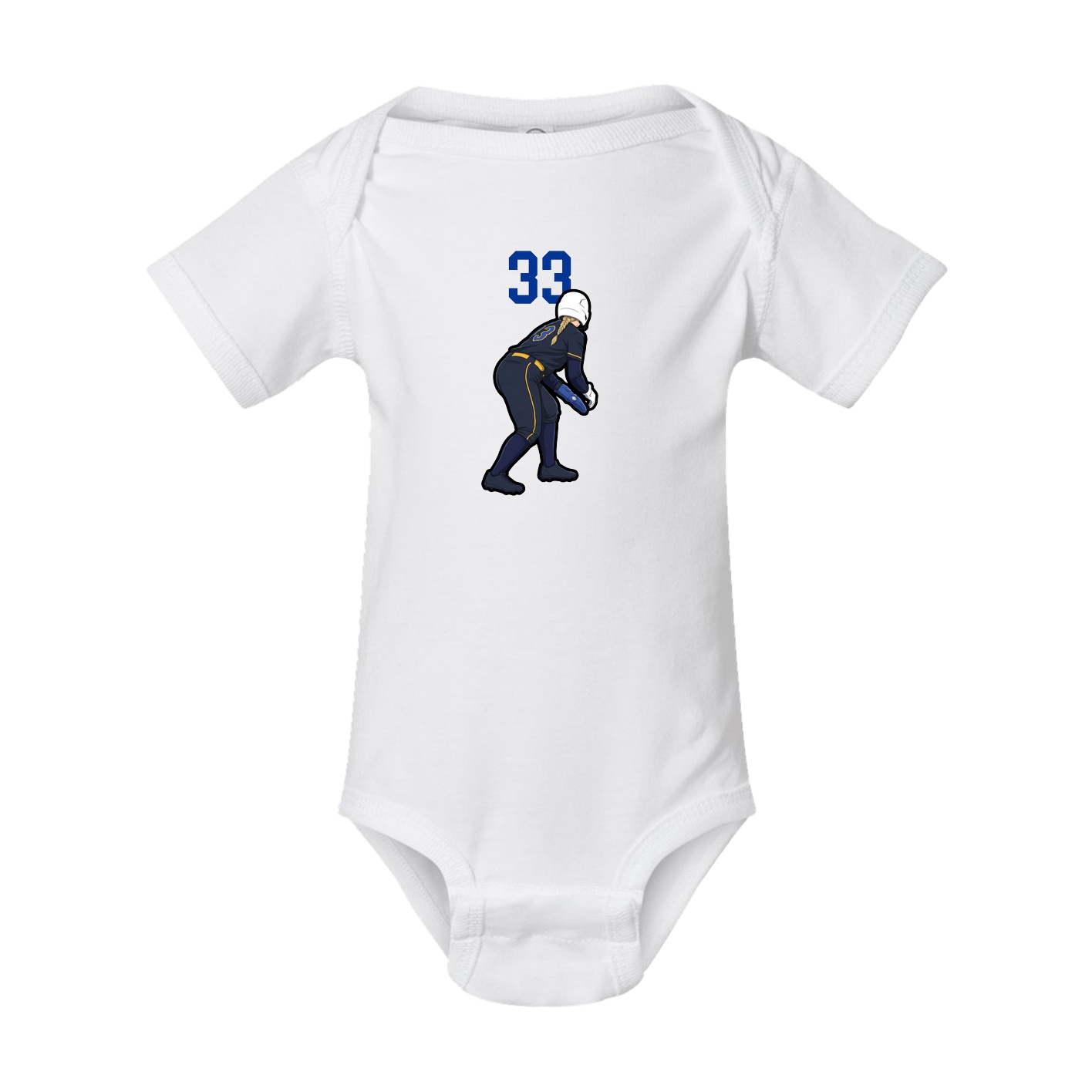 Baby Onesie — Number Top in White