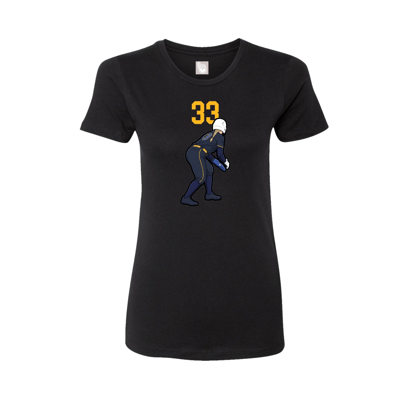 Womens Tee — Number Top in Black