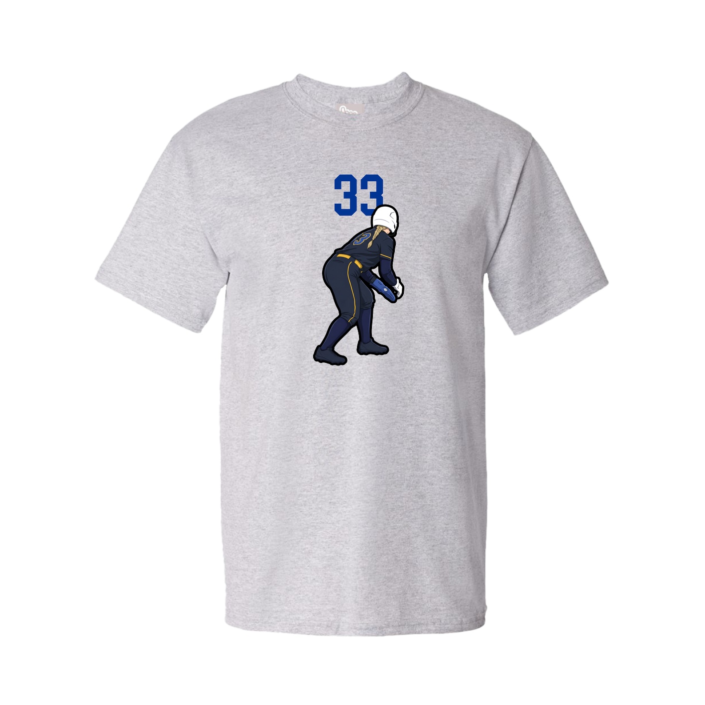 Youth Tee — Number Top in Grey