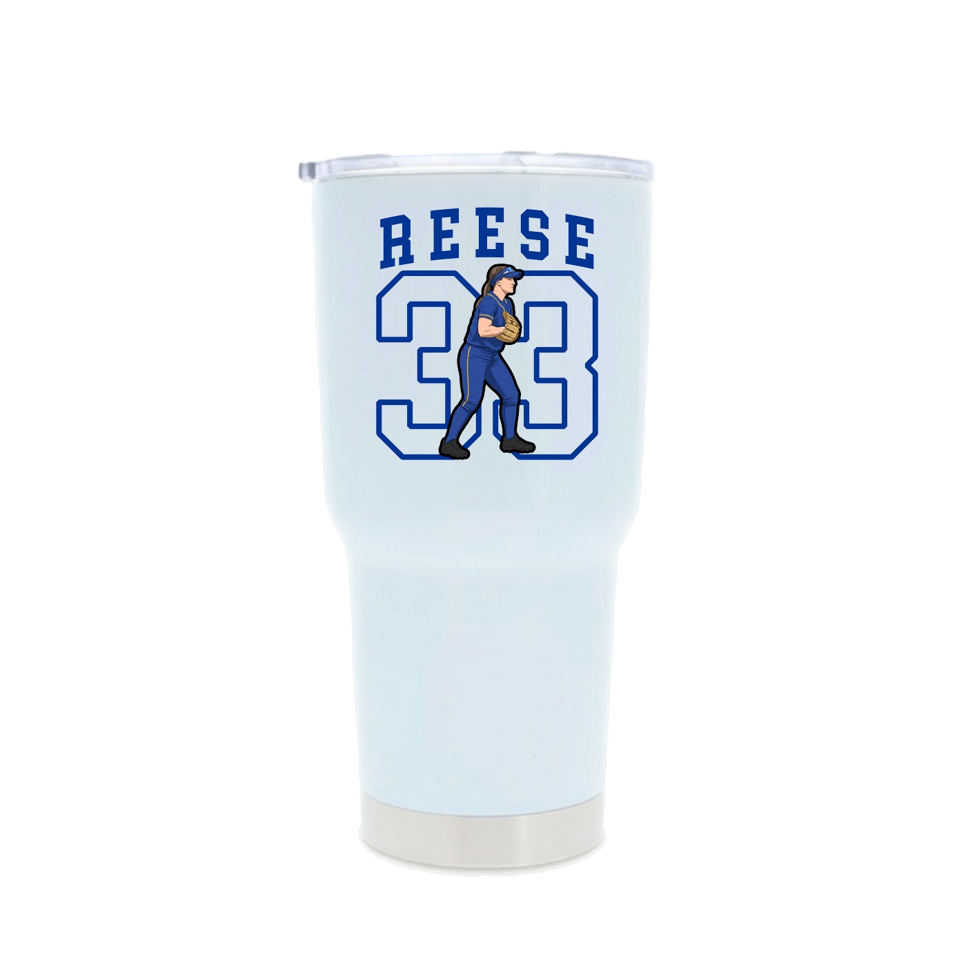 30oz Stainless Steel Tumbler — Shirsey in White